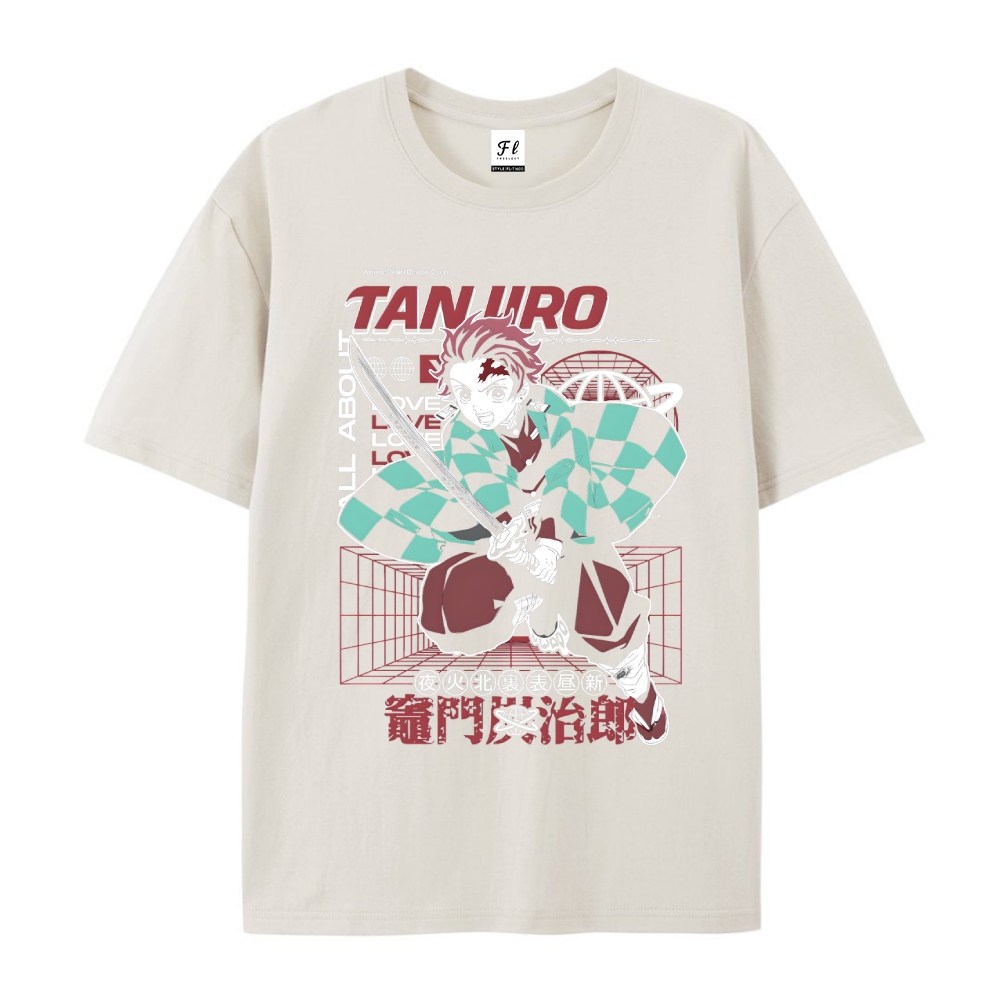 Demon Slayer Cotton Unisex Round Neck Anime T-Shirt