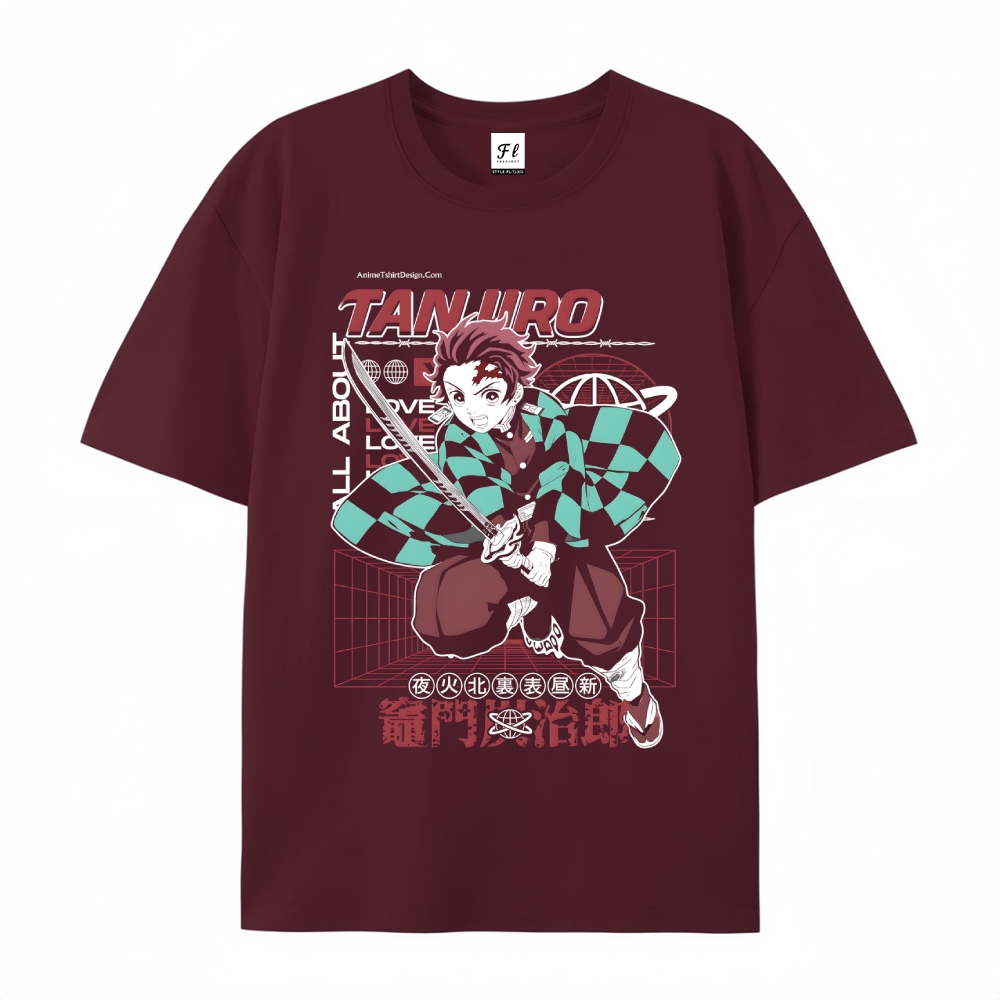 Demon Slayer Cotton Unisex Round Neck Anime T-Shirt