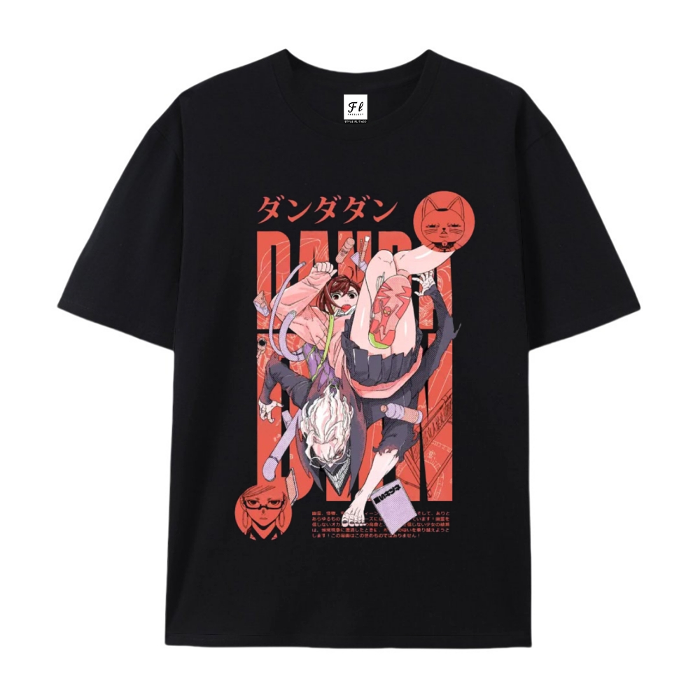 Pure Cotton Unisex Round Neck Anime T-Shirt Dandadan
