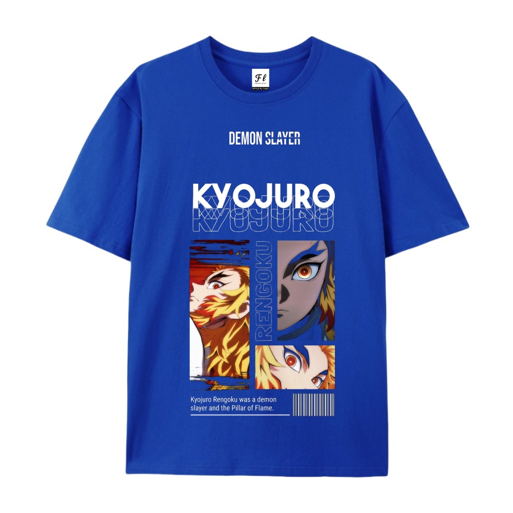 Pure Cotton Unisex Round Neck Anime T-Shirt Demon Slayer