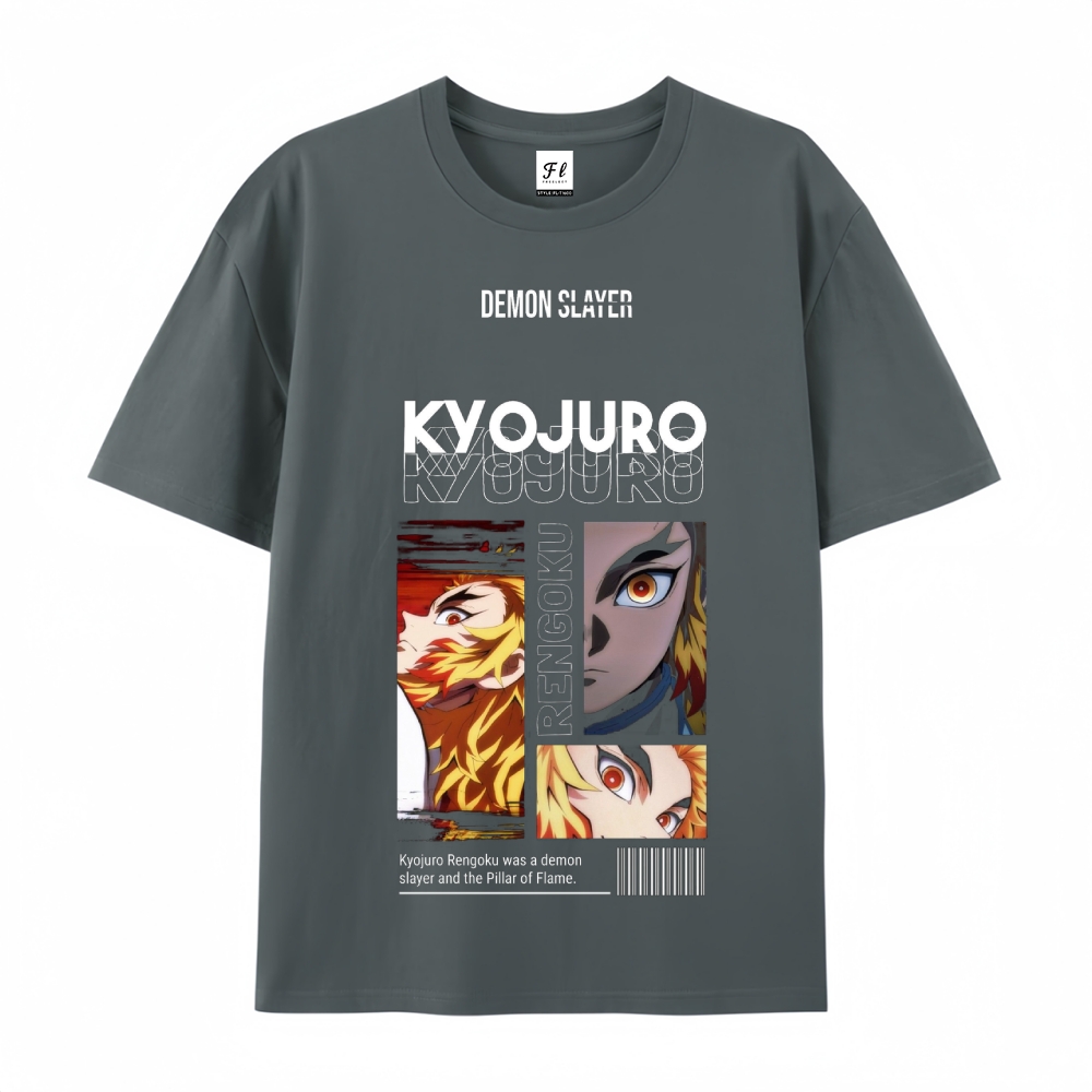 Pure Cotton Unisex Round Neck Anime T-Shirt Demon Slayer