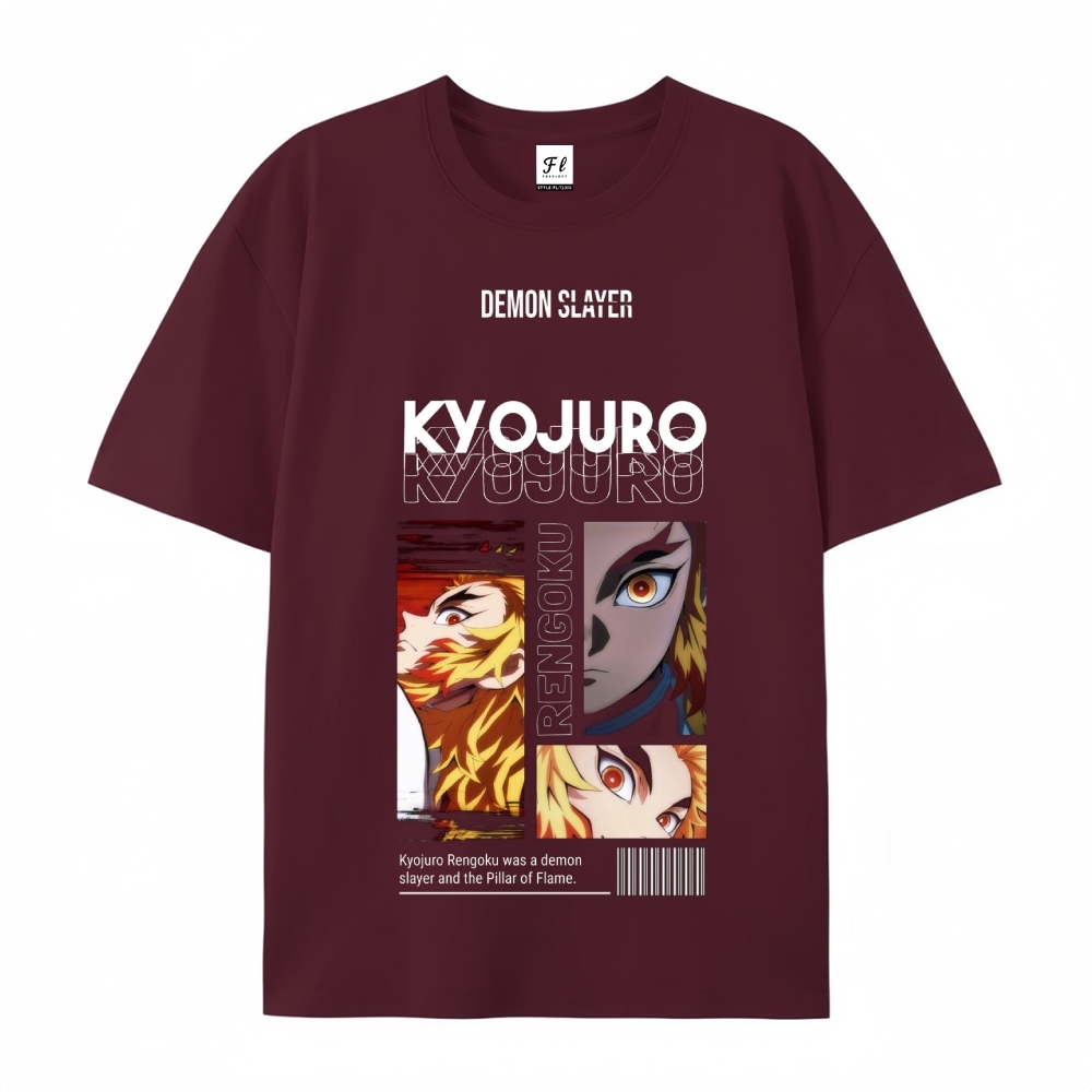 Pure Cotton Unisex Round Neck Anime T-Shirt Demon Slayer