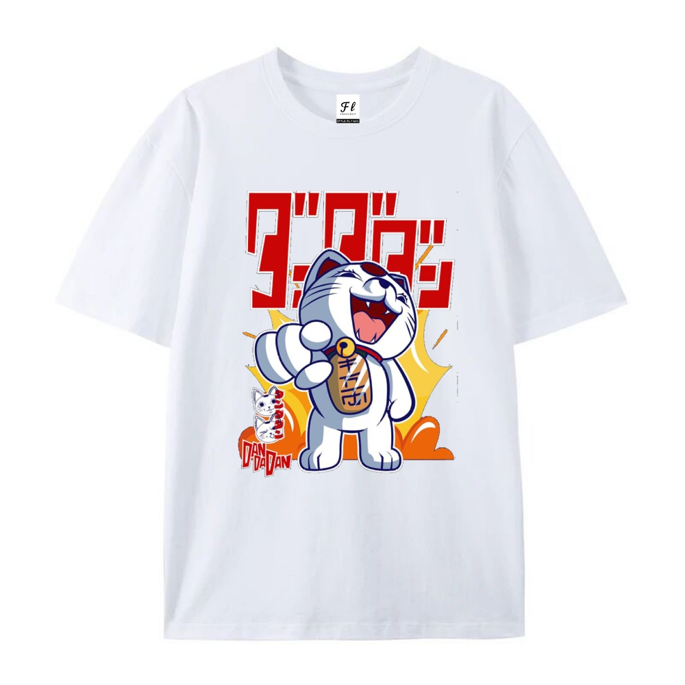 Pure Cotton Unisex Round Neck Anime T-Shirt Dandadan