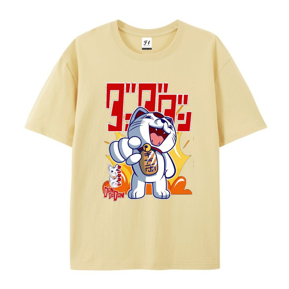 Pure Cotton Unisex Round Neck Anime T-Shirt Dandadan