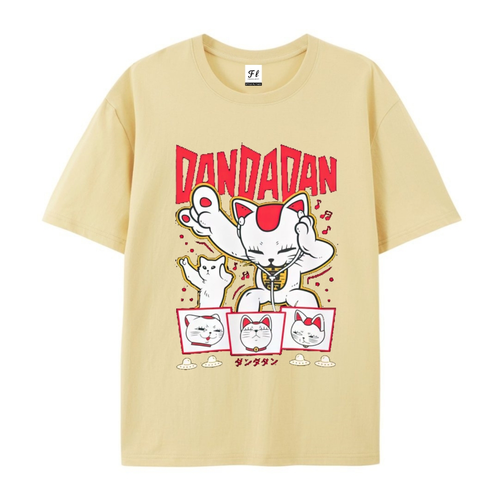 Pure Cotton Unisex Round Neck Anime T-Shirt Dandadan