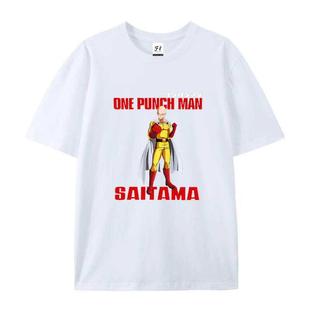 Pure Cotton Unisex Round Neck Anime T-Shirt One Punch Man