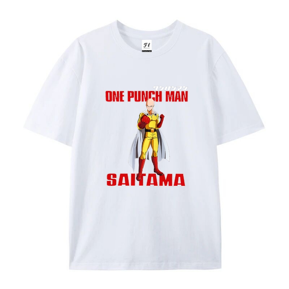 Pure Cotton Unisex Round Neck Anime T-Shirt One Punch Man
