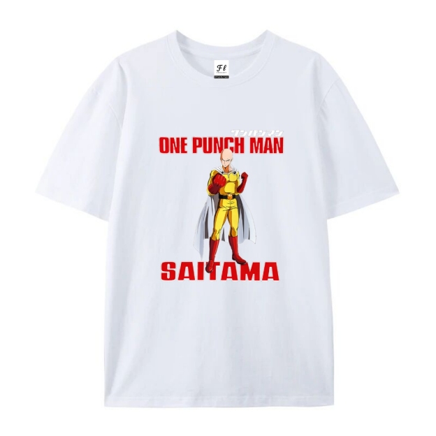 Pure Cotton Unisex Round Neck Anime T-Shirt One Punch Man