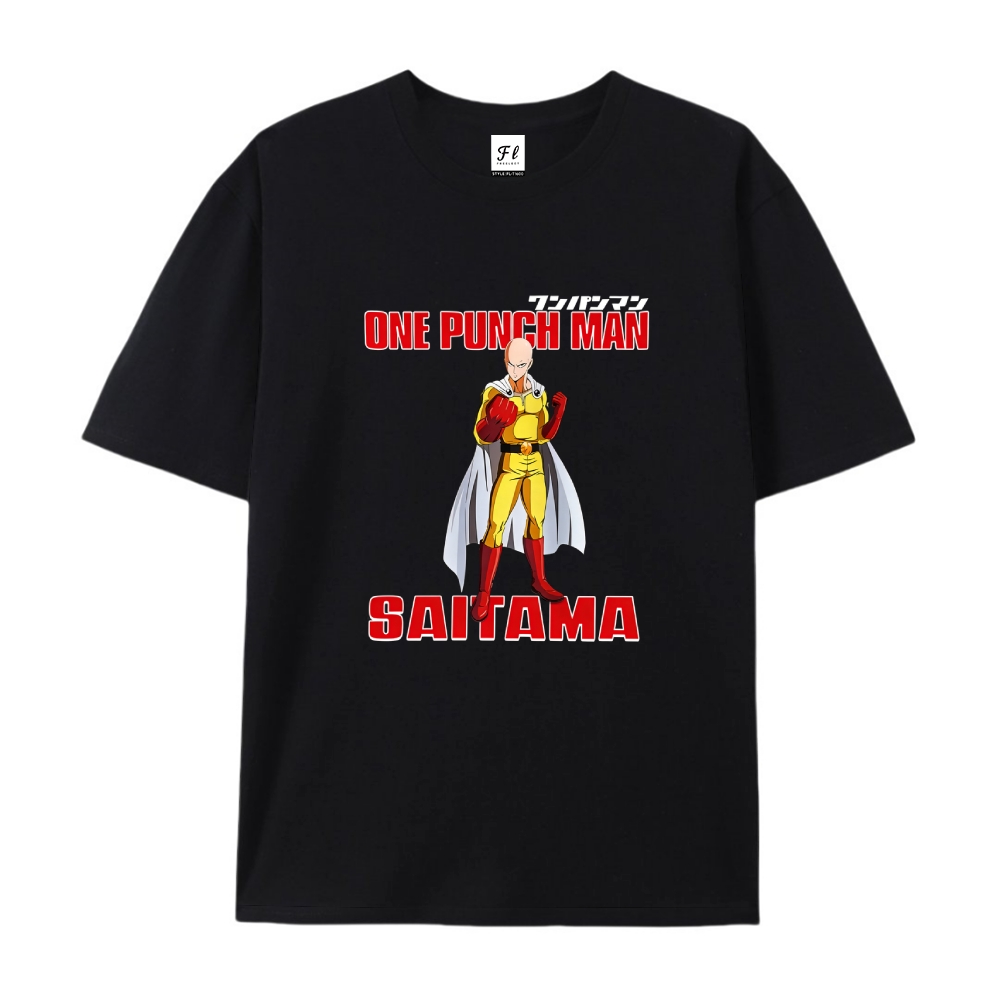 Pure Cotton Unisex Round Neck Anime T-Shirt One Punch Man