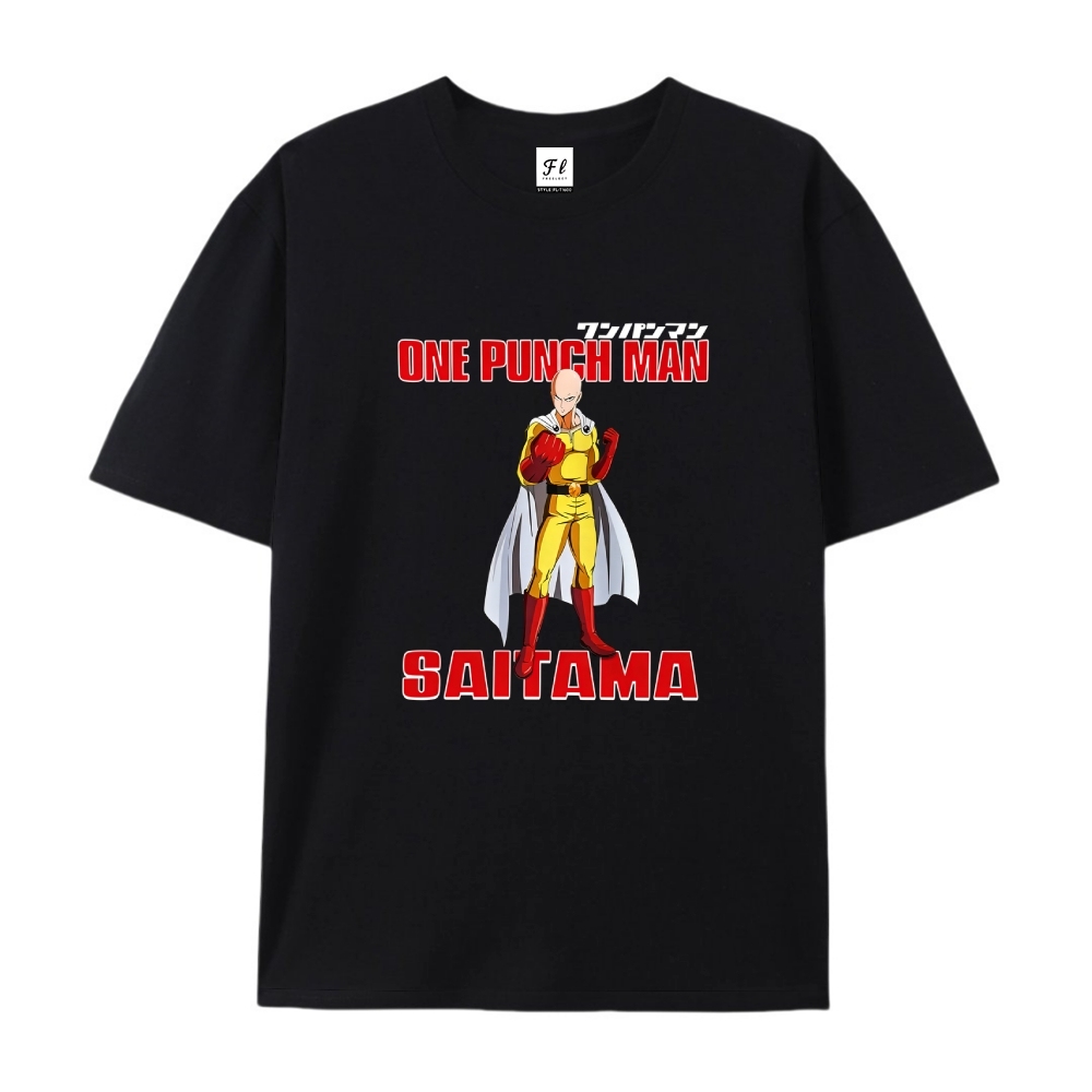 Pure Cotton Unisex Round Neck Anime T-Shirt One Punch Man