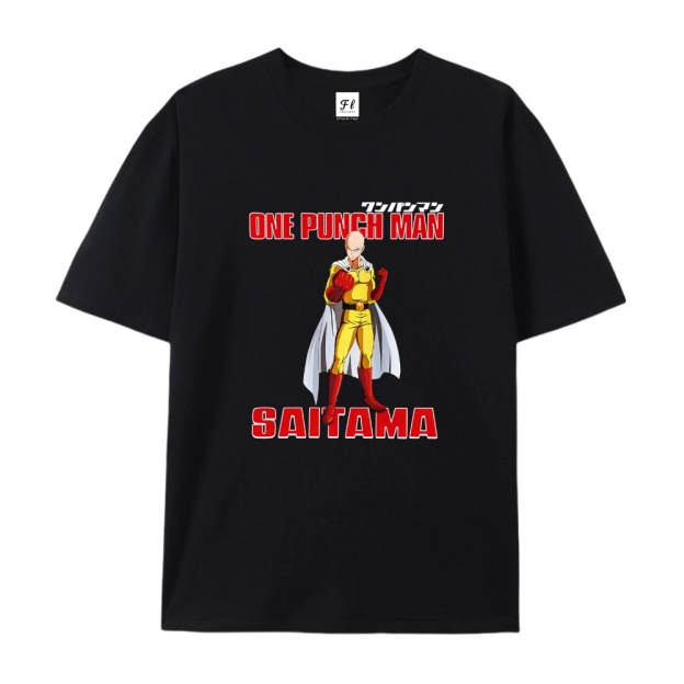 Pure Cotton Unisex Round Neck Anime T-Shirt One Punch Man