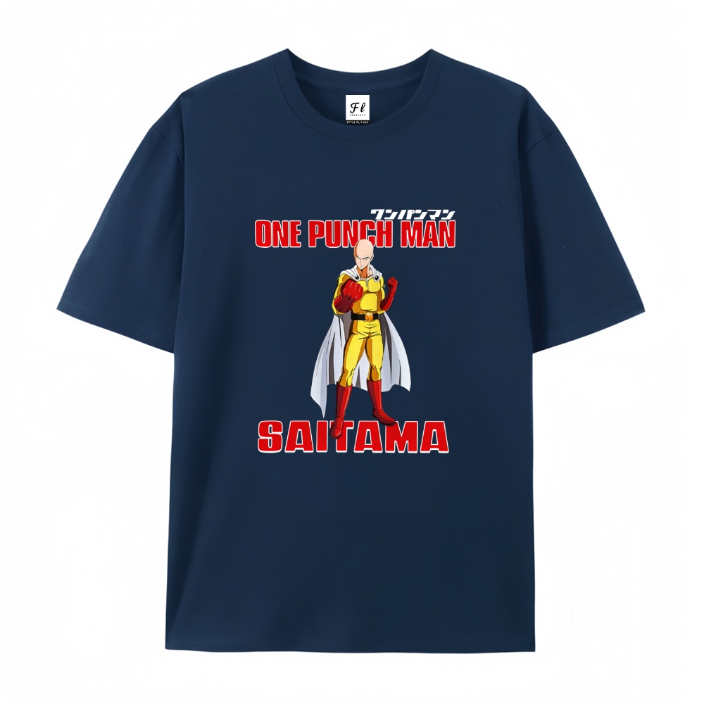 Pure Cotton Unisex Round Neck Anime T-Shirt One Punch Man