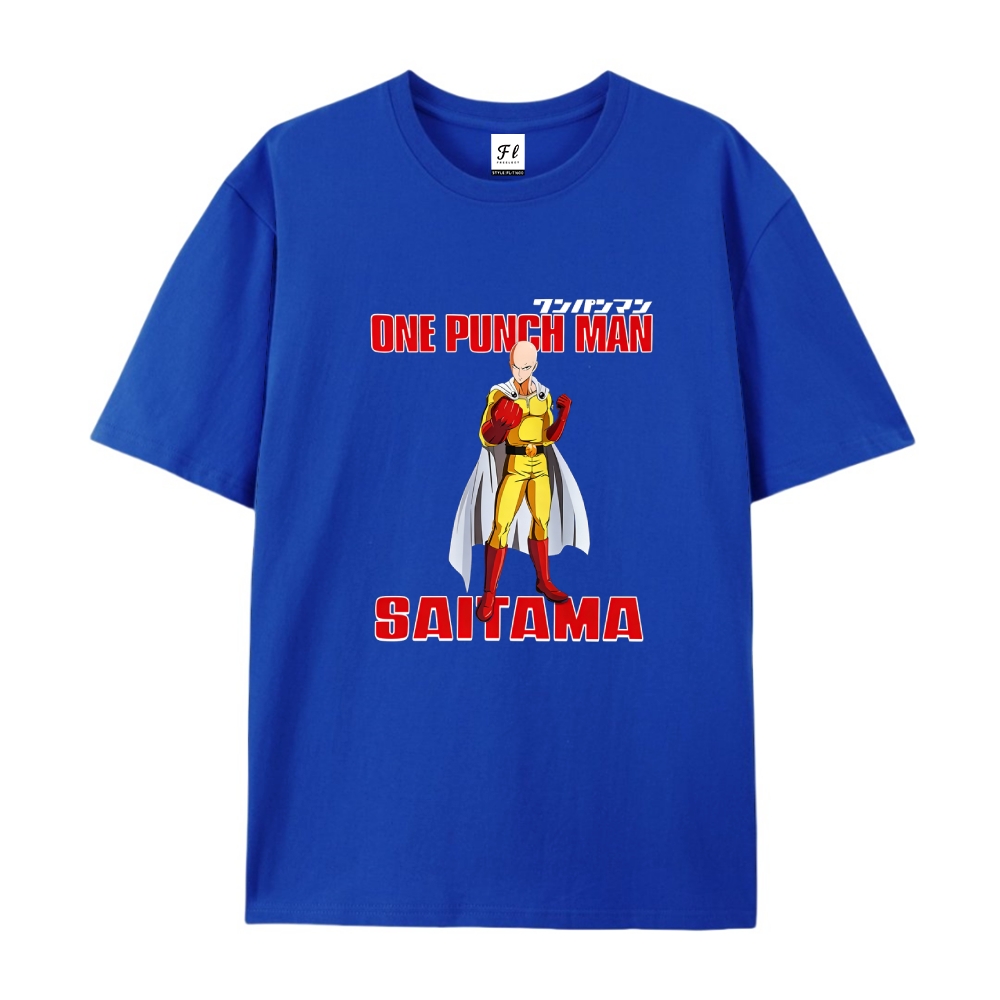 Pure Cotton Unisex Round Neck Anime T-Shirt One Punch Man