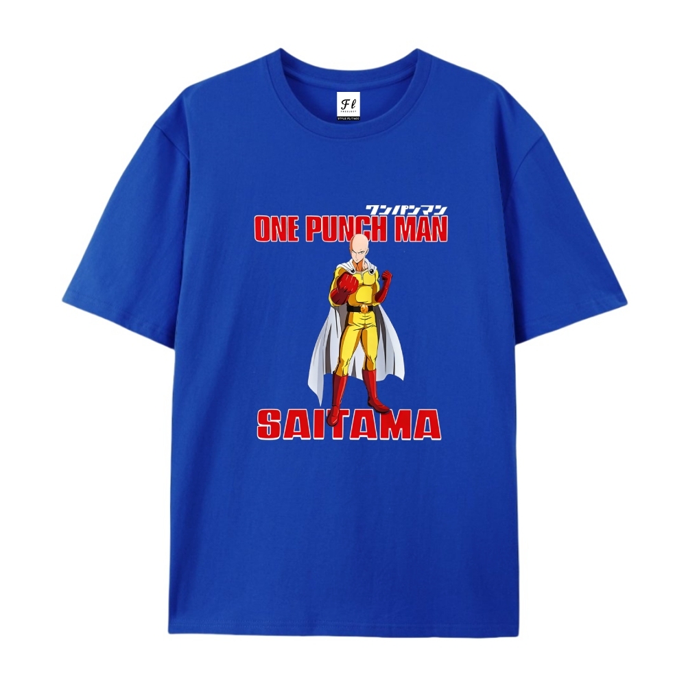 Pure Cotton Unisex Round Neck Anime T-Shirt One Punch Man