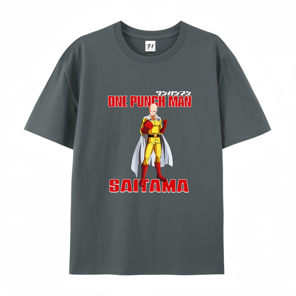Pure Cotton Unisex Round Neck Anime T-Shirt One Punch Man