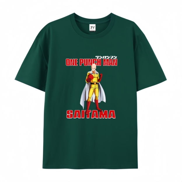 Pure Cotton Unisex Round Neck Anime T-Shirt One Punch Man