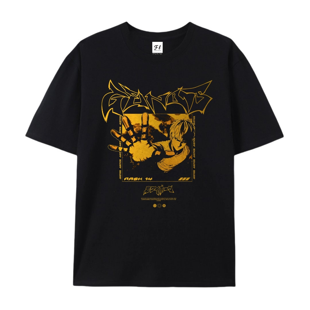 Pure Cotton Unisex Round Neck Anime T-Shirt One Punch Man