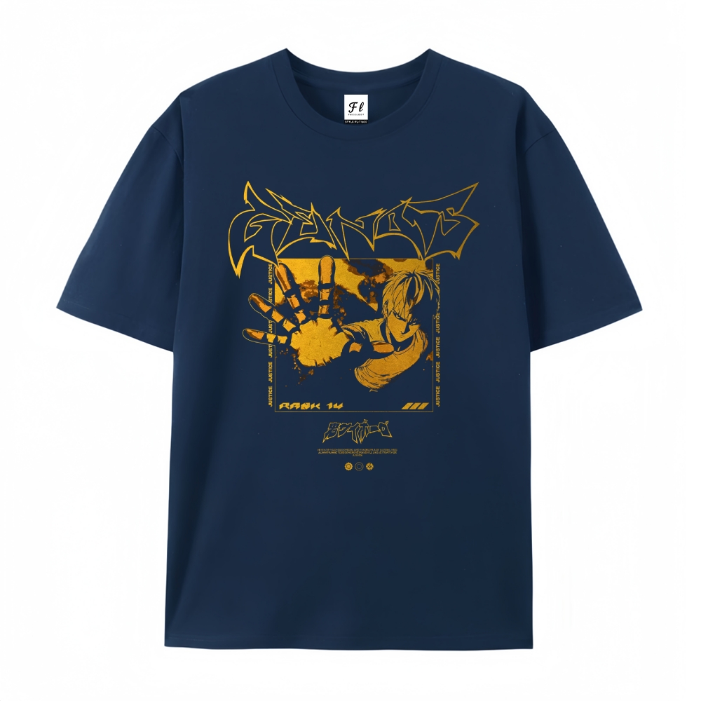 Pure Cotton Unisex Round Neck Anime T-Shirt One Punch Man