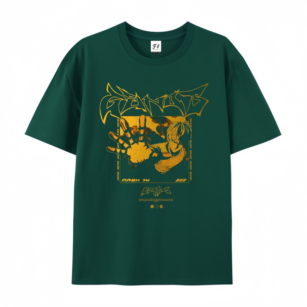 Pure Cotton Unisex Round Neck Anime T-Shirt One Punch Man