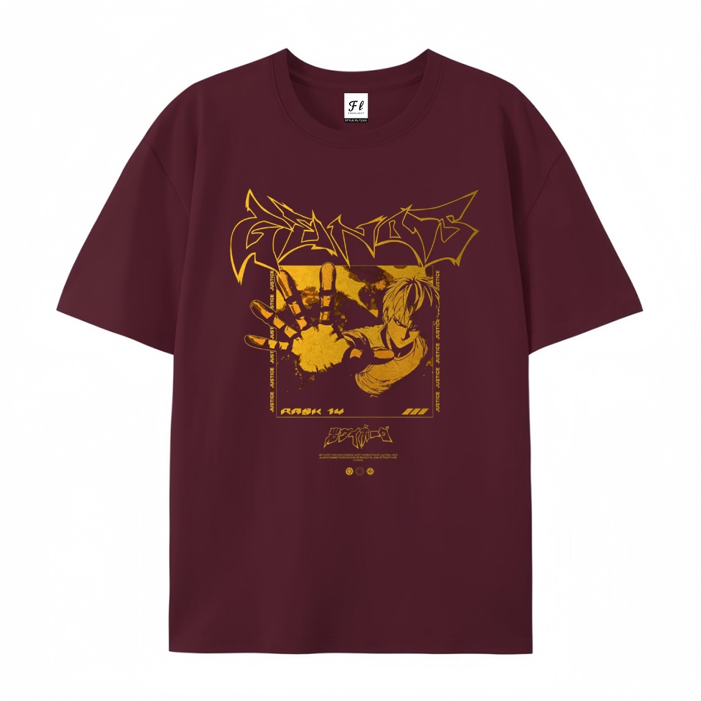 Pure Cotton Unisex Round Neck Anime T-Shirt One Punch Man