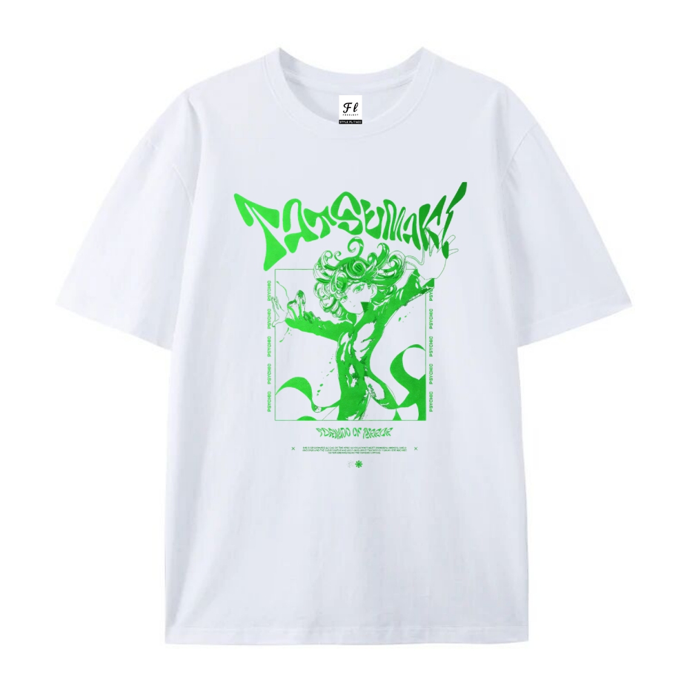 Pure Cotton Unisex Round Neck Anime T-Shirt One Punch Man