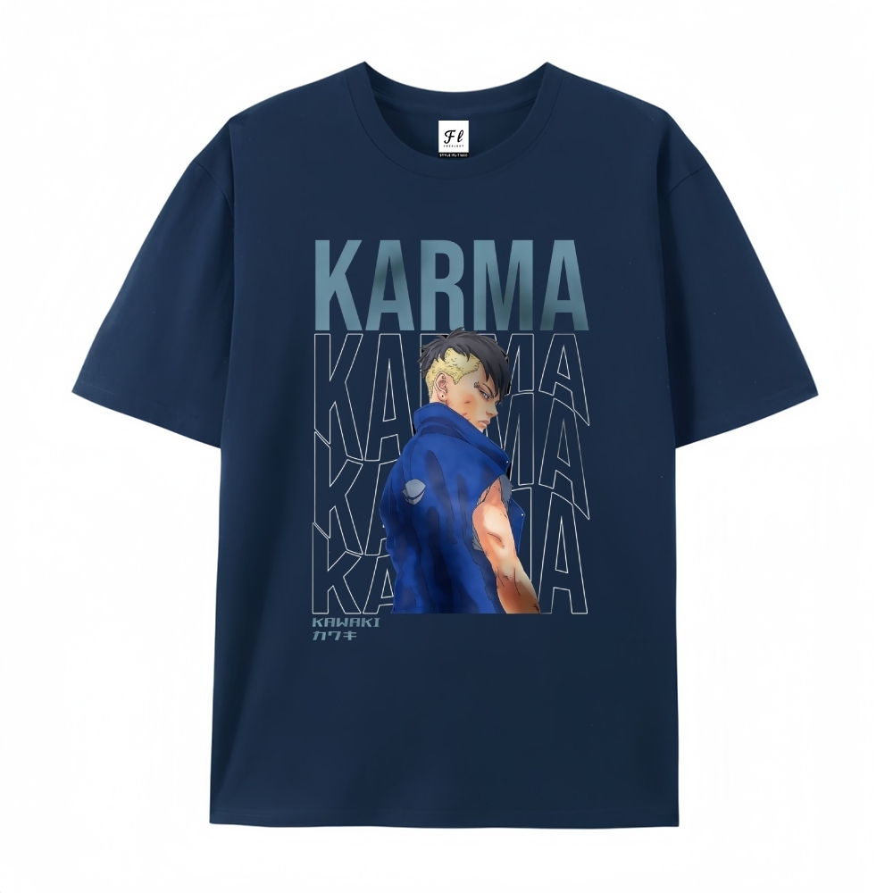 Pure Cotton Unisex Round Neck Anime T-Shirt Boruto