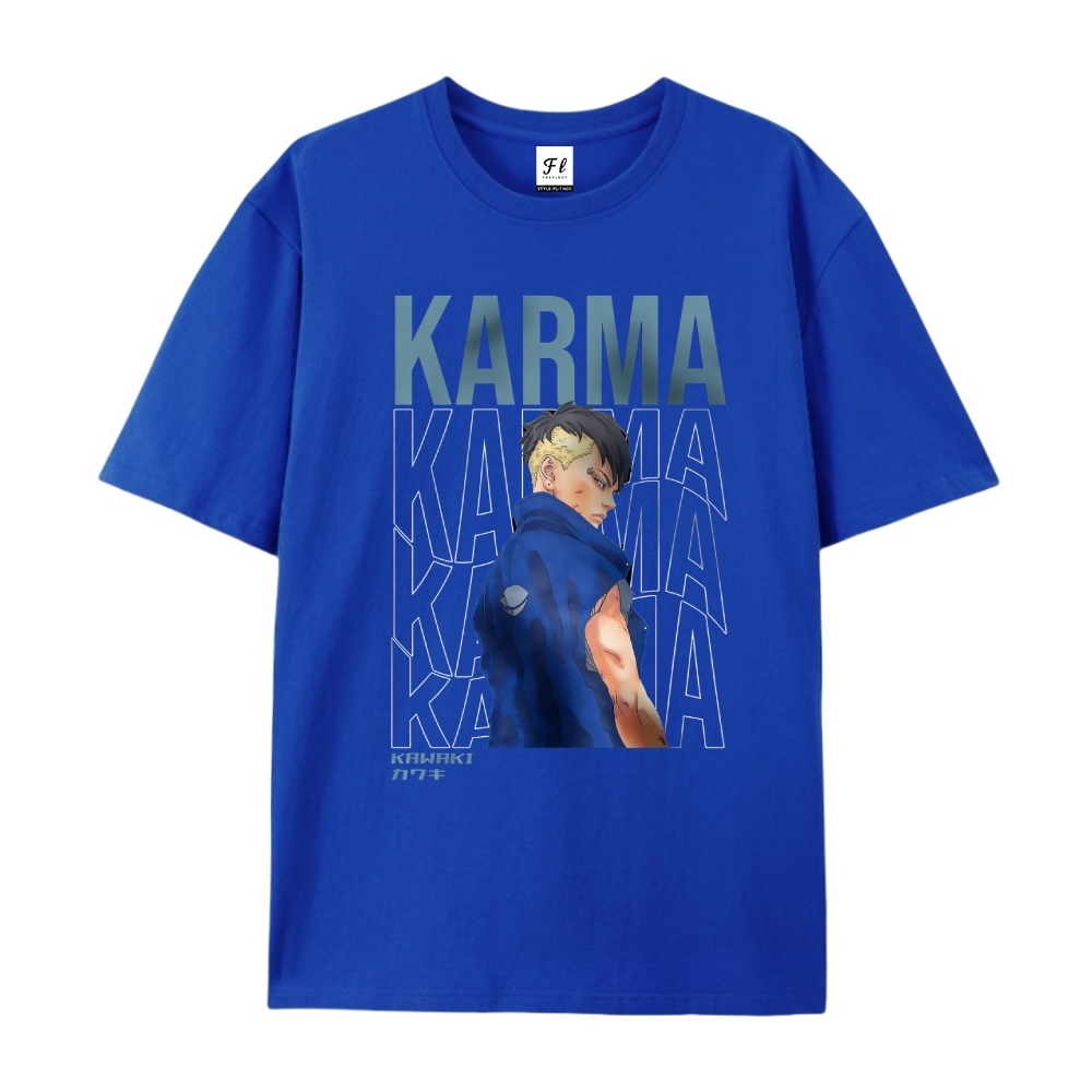 Pure Cotton Unisex Round Neck Anime T-Shirt Boruto
