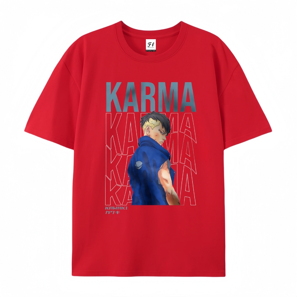 Pure Cotton Unisex Round Neck Anime T-Shirt Boruto