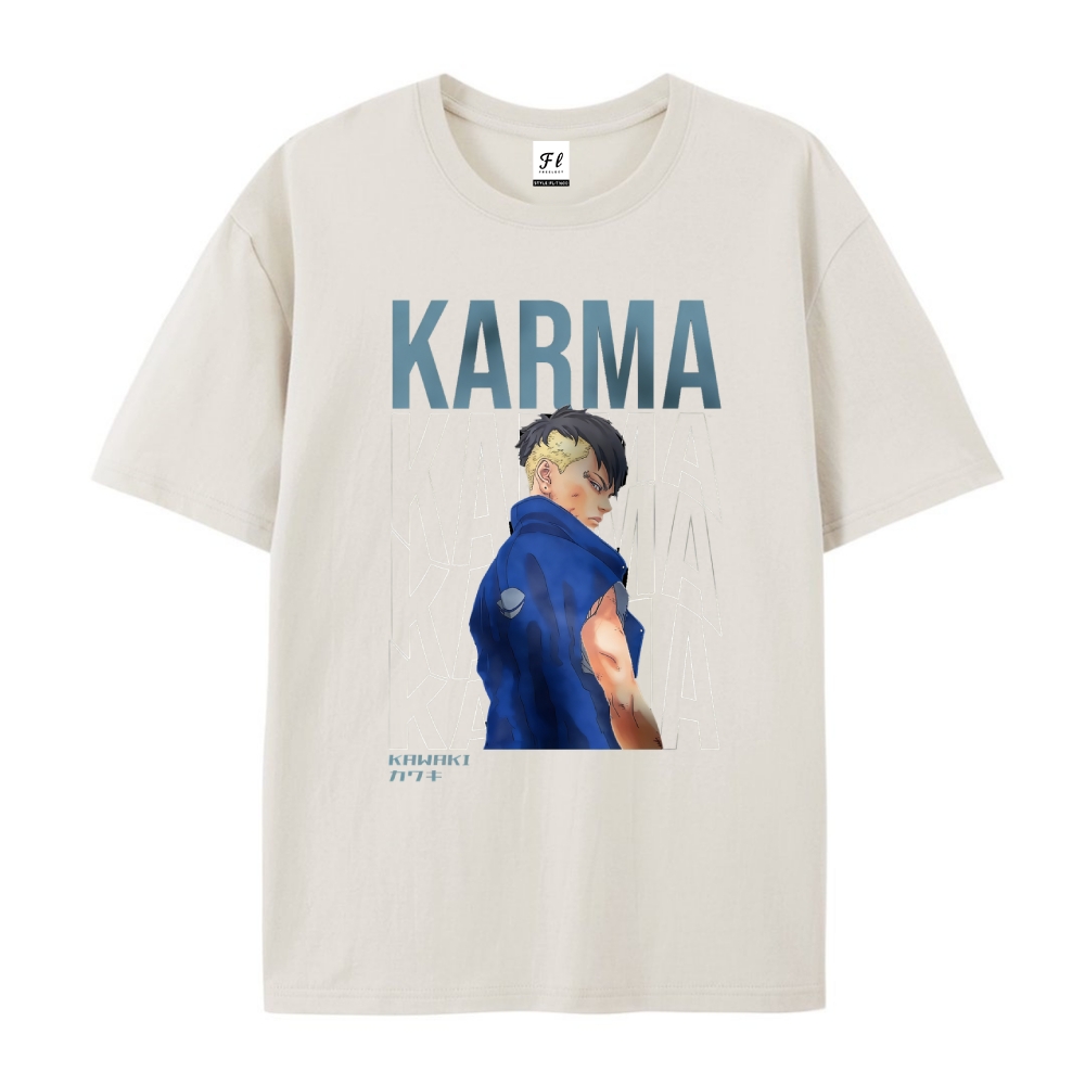 Pure Cotton Unisex Round Neck Anime T-Shirt Boruto