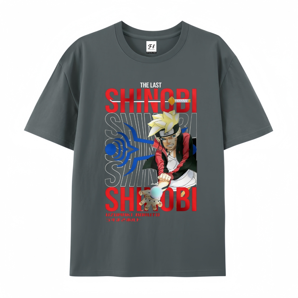 Pure Cotton Unisex Round Neck Anime T-Shirt Boruto
