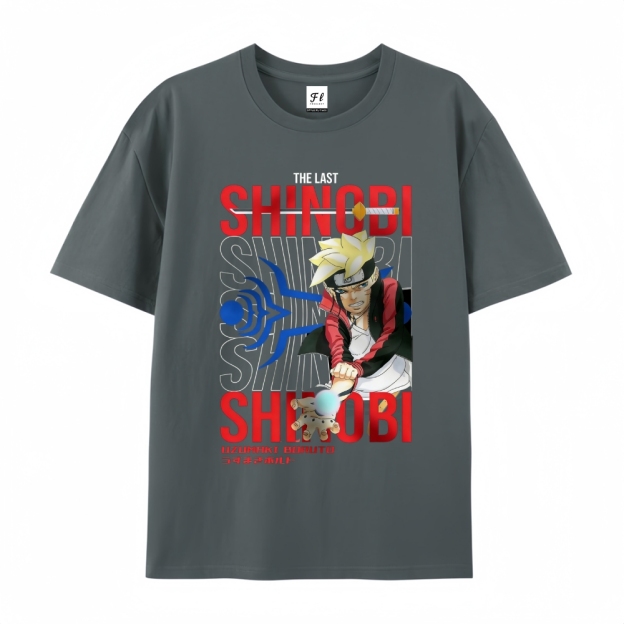 Pure Cotton Unisex Round Neck Anime T-Shirt Boruto