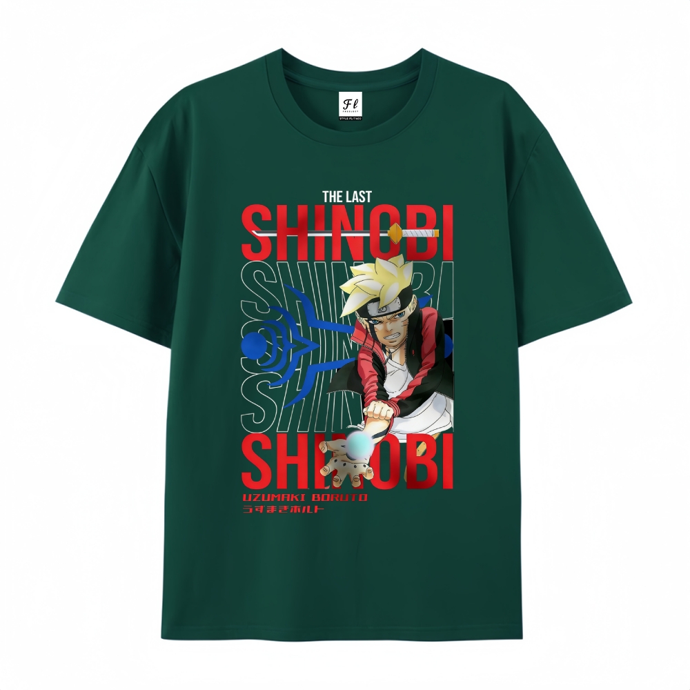 Pure Cotton Unisex Round Neck Anime T-Shirt Boruto