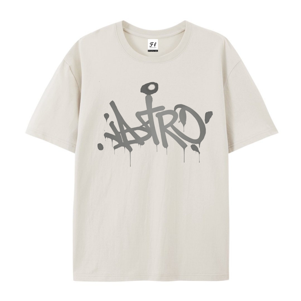 Vintage Oversized T-Shirt Blue Lock