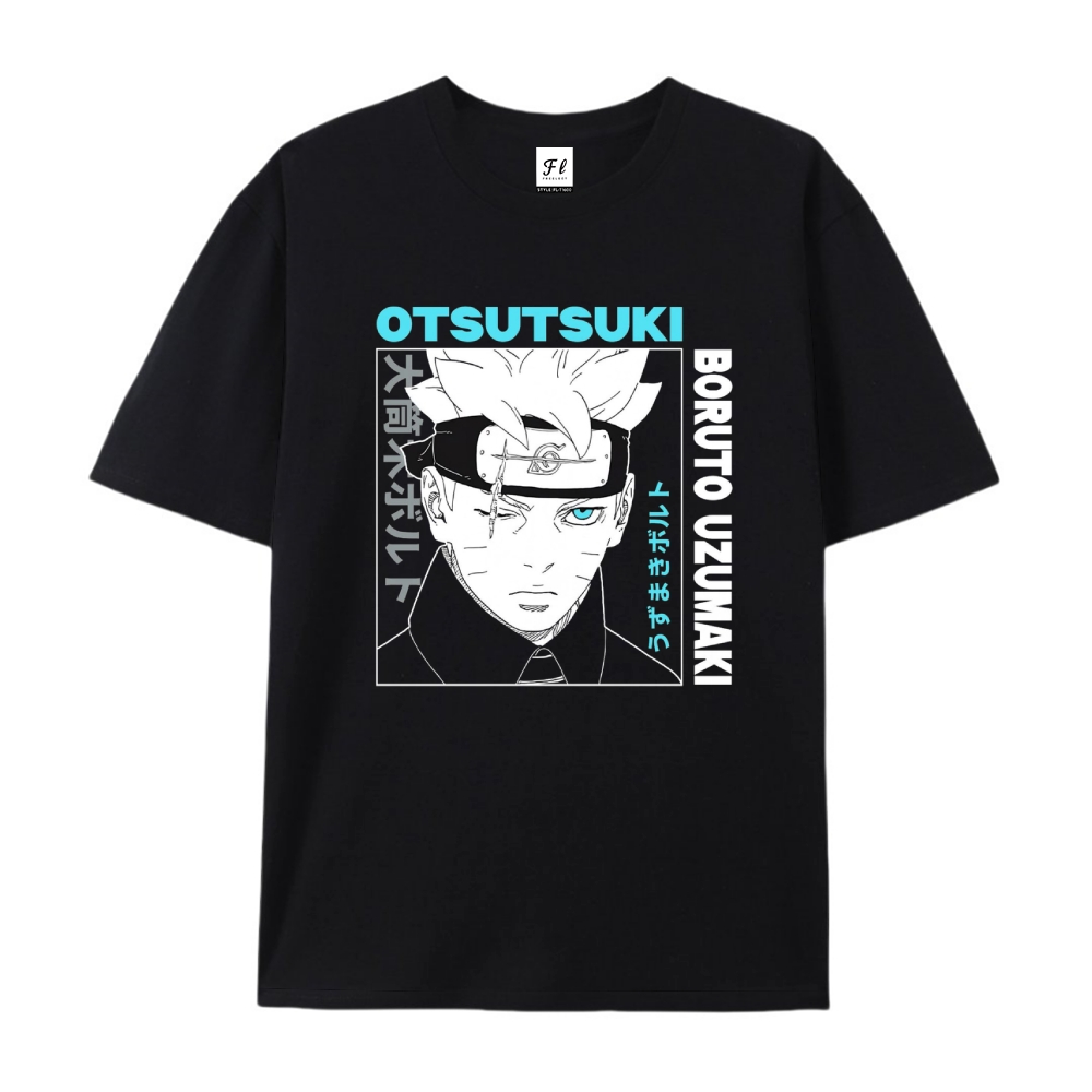 Pure Cotton Unisex Round Neck Anime T-Shirt Boruto