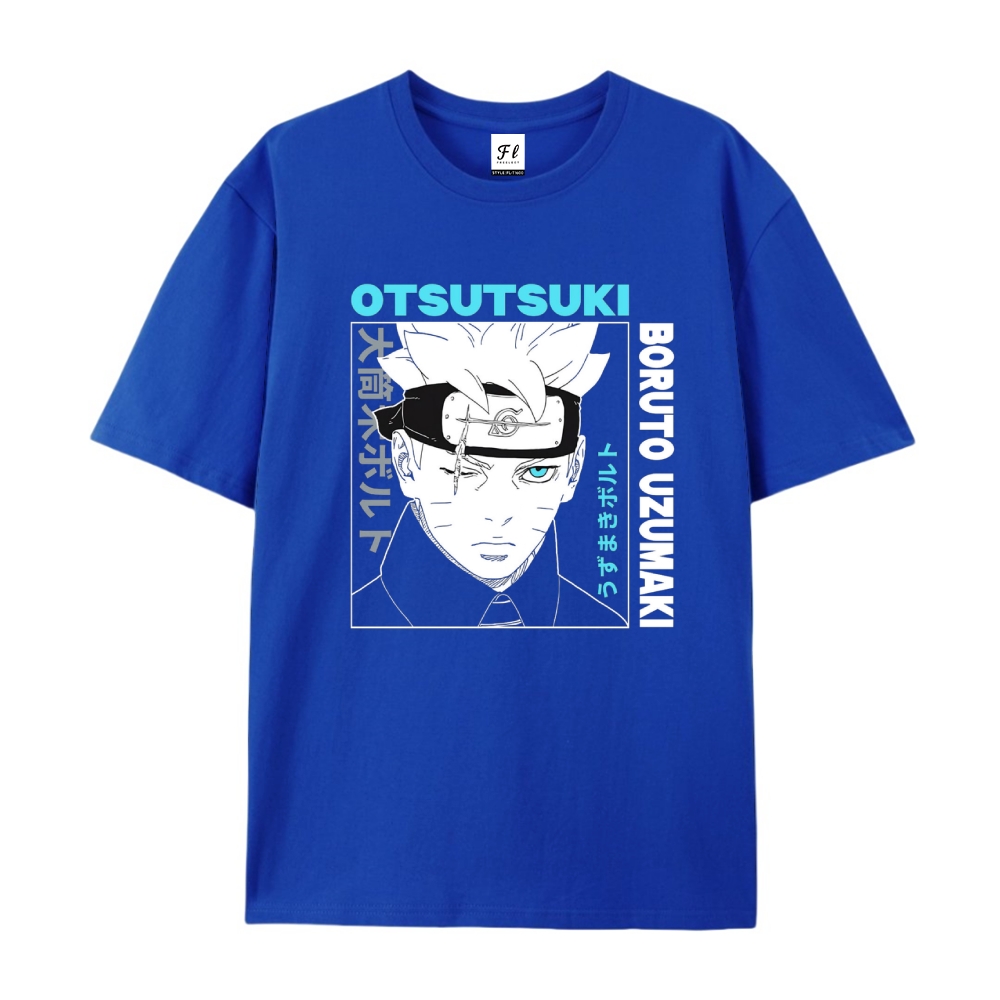 Pure Cotton Unisex Round Neck Anime T-Shirt Boruto