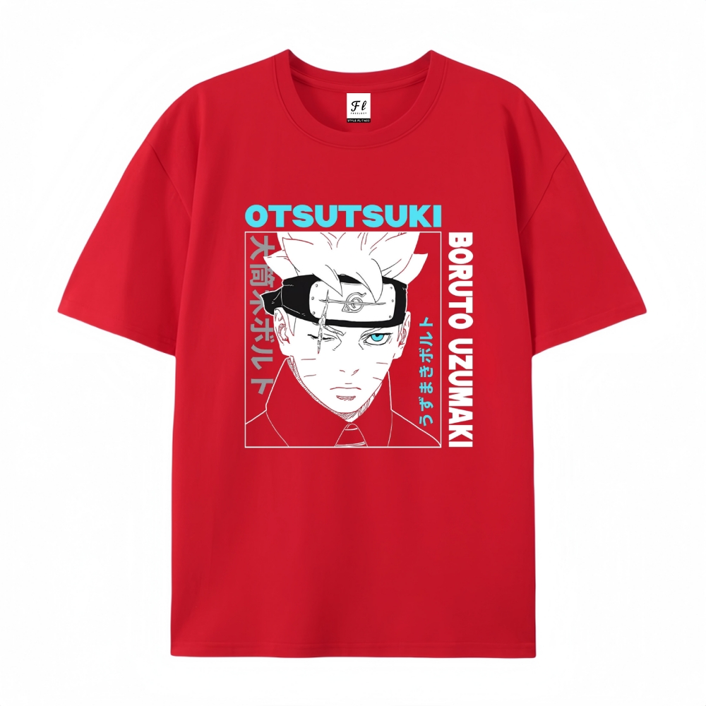 Pure Cotton Unisex Round Neck Anime T-Shirt Boruto