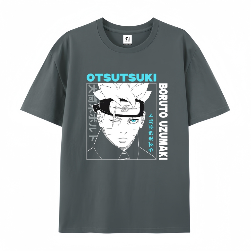 Pure Cotton Unisex Round Neck Anime T-Shirt Boruto
