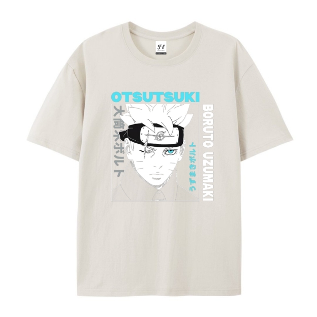 Pure Cotton Unisex Round Neck Anime T-Shirt Boruto