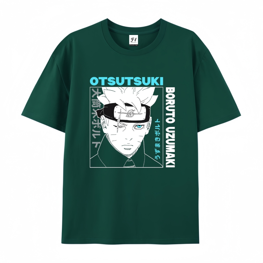Pure Cotton Unisex Round Neck Anime T-Shirt Boruto