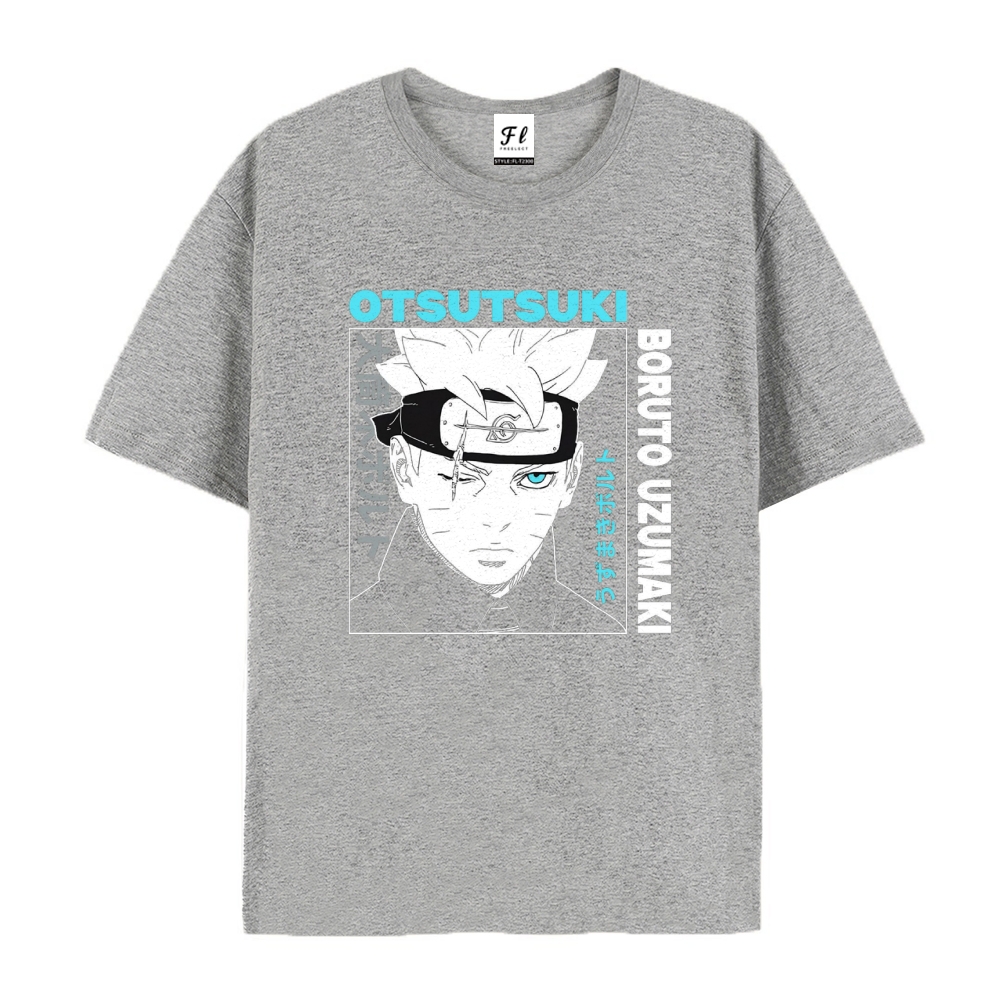 Pure Cotton Unisex Round Neck Anime T-Shirt Boruto