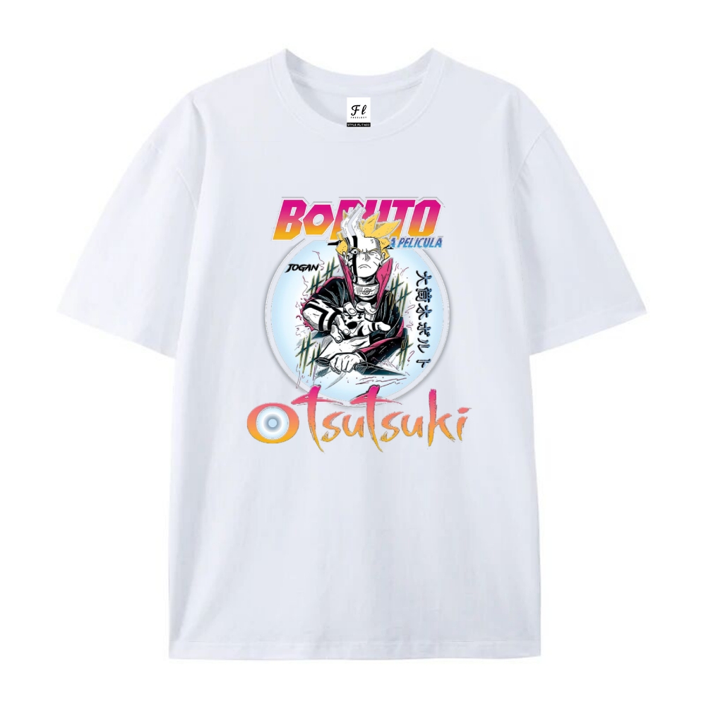 Pure Cotton Unisex Round Neck Anime T-Shirt Boruto