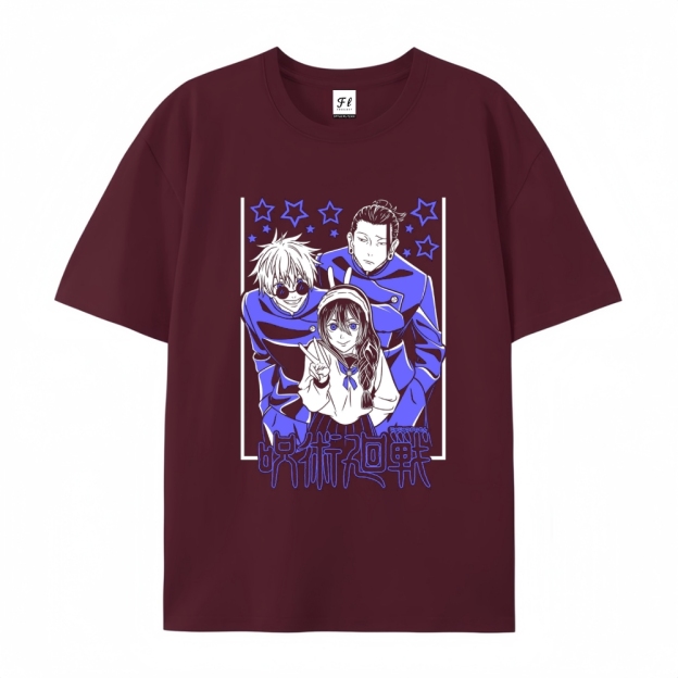 Pure Cotton Unisex Round Neck Anime T-Shirt Blue Lock