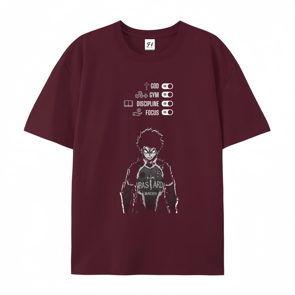 Pure Cotton Unisex Round Neck Anime T-Shirt Blue Lock