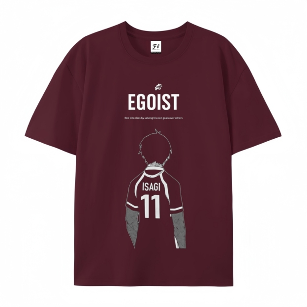 Pure Cotton Unisex Round Neck Anime T-Shirt Blue Lock