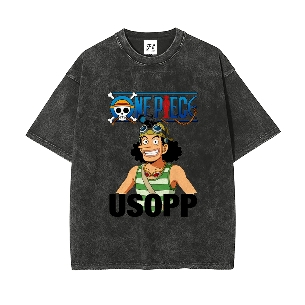 Vintage Oversized T-Shirt One Piece Usopp
