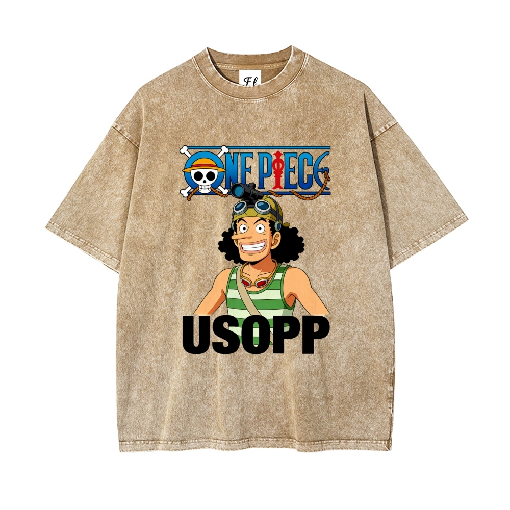 Vintage Oversized T-Shirt One Piece Usopp