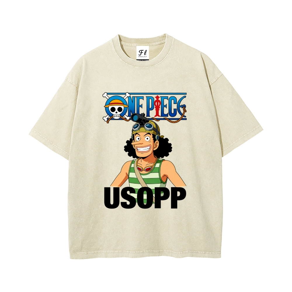 Vintage Oversized T-Shirt One Piece Usopp