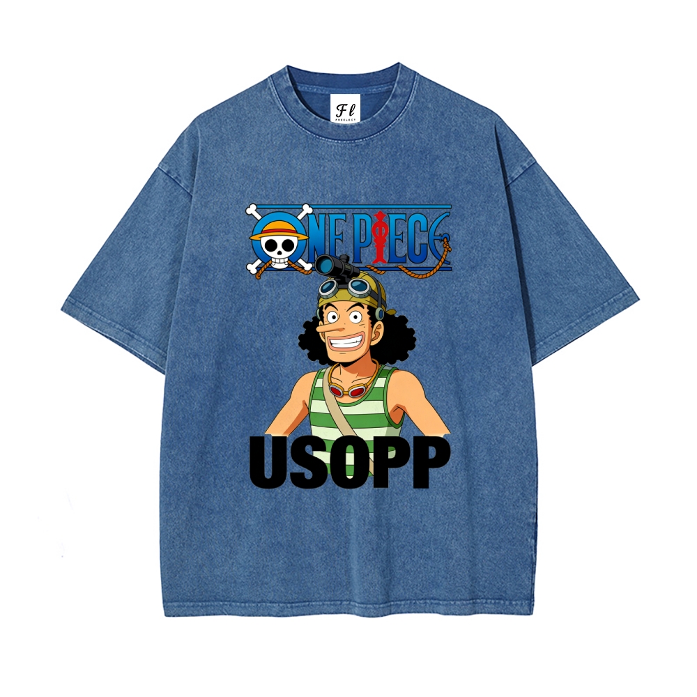 Vintage Oversized T-Shirt One Piece Usopp