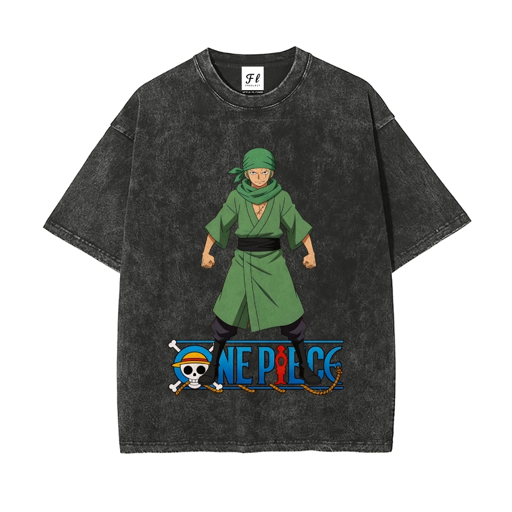 Vintage Oversized T-Shirt One Piece Roronoa Zoro