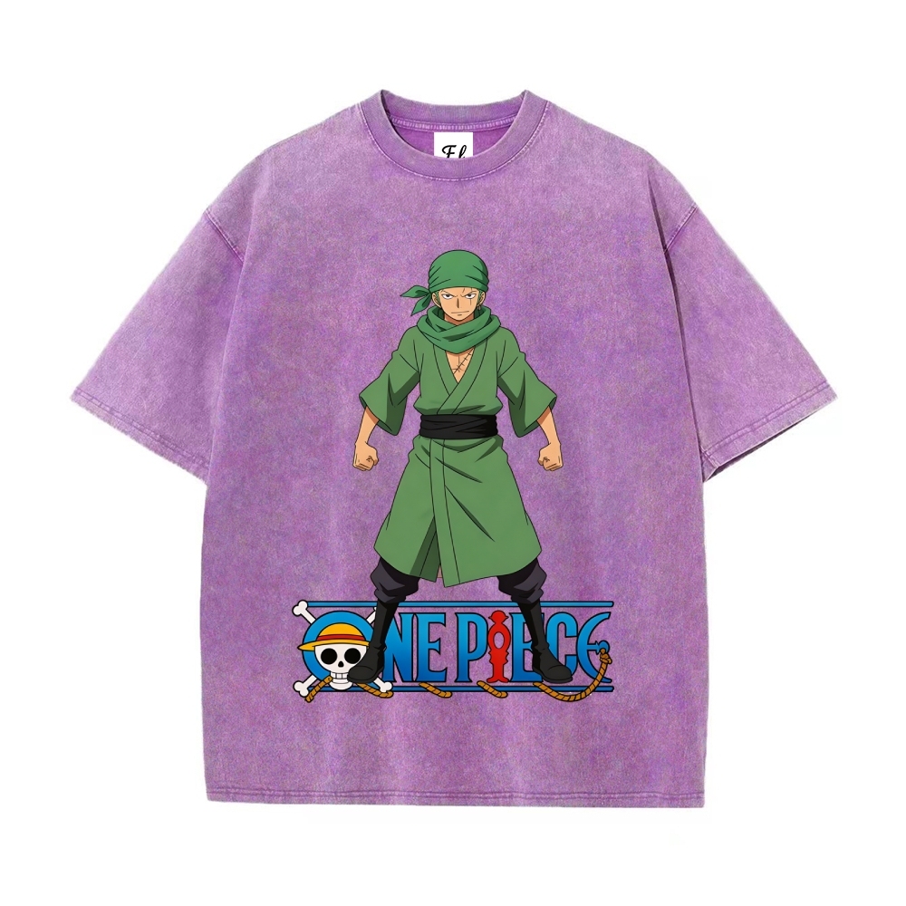 Vintage Oversized T-Shirt One Piece Roronoa Zoro